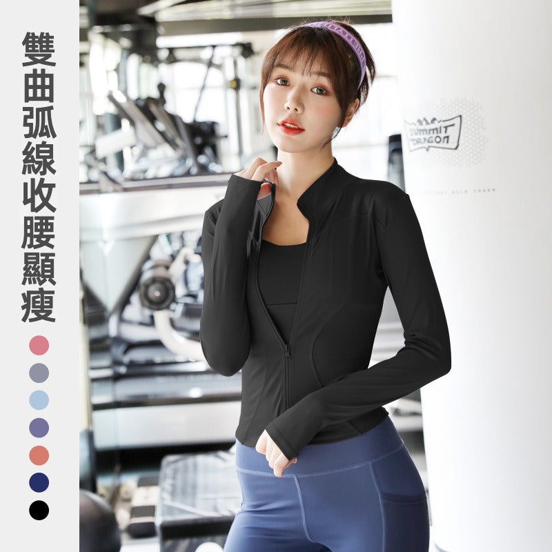 【CAa01】運動長袖防曬緊身顯瘦跑步健身瑜伽外套★Chiu3★